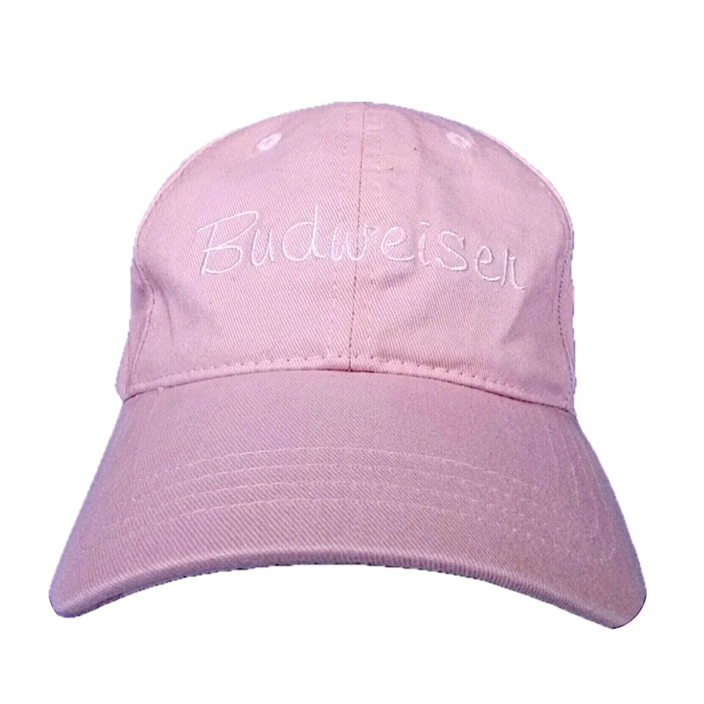 Budweiser Pink Embroidered Adjustable Ball Cap, Women’s One Size.